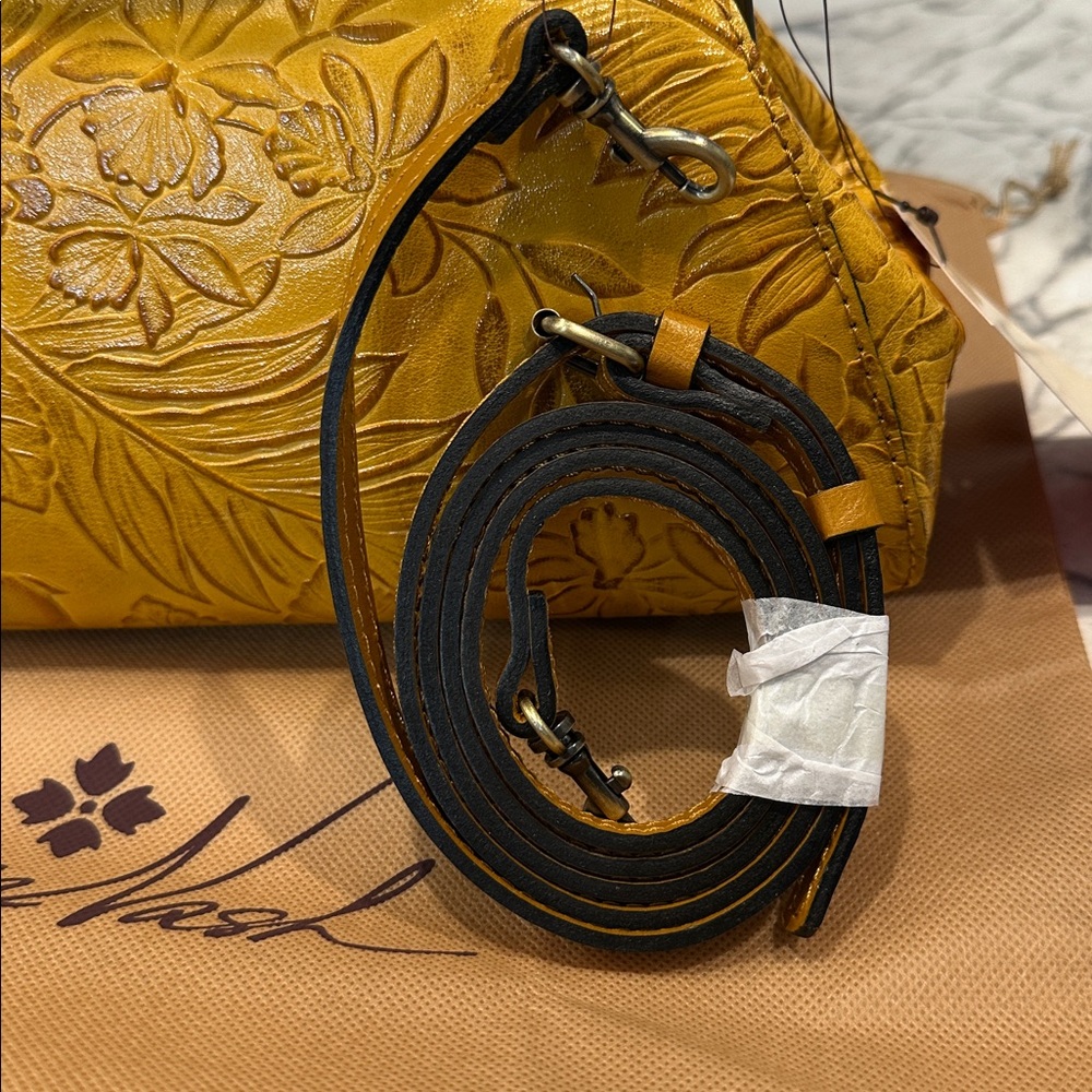 Patricia Nash Mustard Floral Embossed - Picture 11 of 13